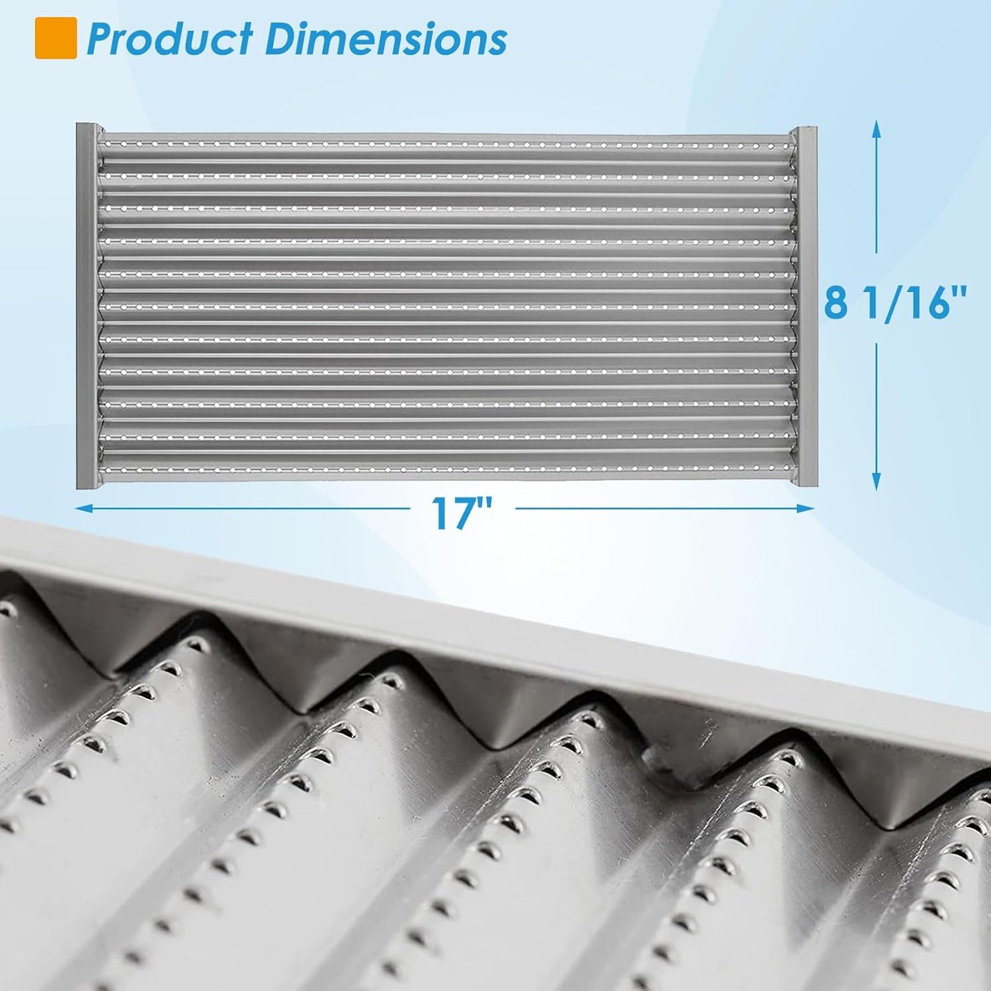 17" Grill Grates and Emitter for Charbroil TRU Infrared 3-Burner 463242516 466242515 466242516 466242615 466242616 463355220 463342420 Grill Parts for Charbroil Grill Replacement Parts