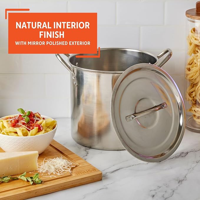 IMUSA 16Qt Stainless Steel Stock Pot - Image 4