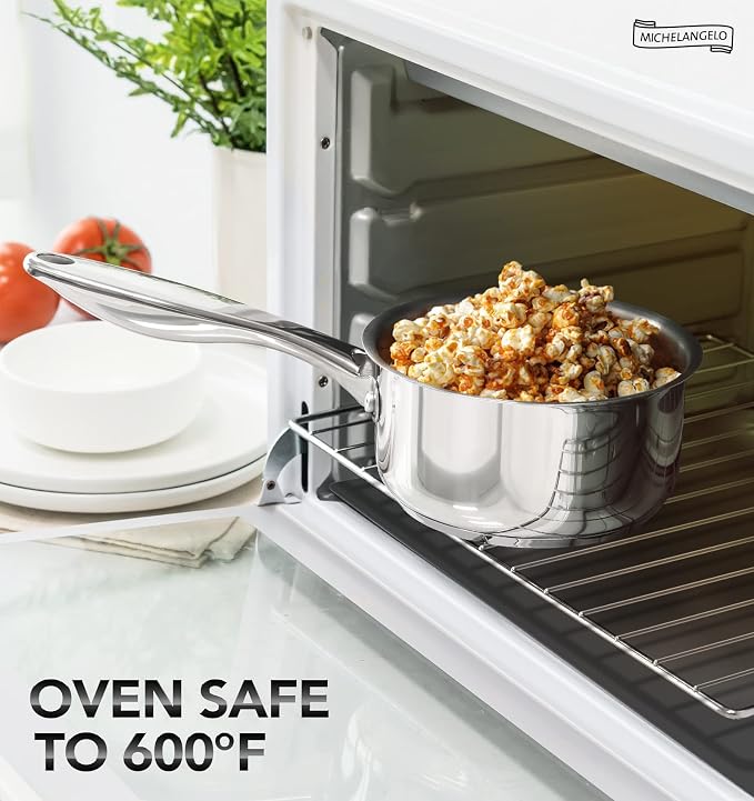 MICHELANGELO Stainless Steel Saucepan Set - Image 3