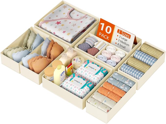 DIMJ Drawer Organizer Clothes 10 Pack by DiMJ