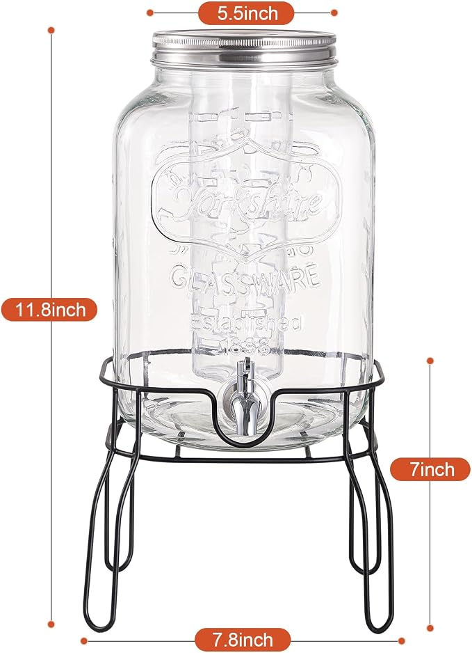 2 Gallon Glass Drink Dispensers - Image 6