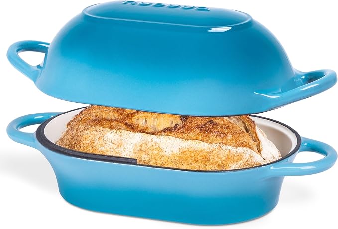Dutch Oven For Sourdough Bread Baking – Enamelled Cast Iron Bread Loaf Pot – by Nuovva