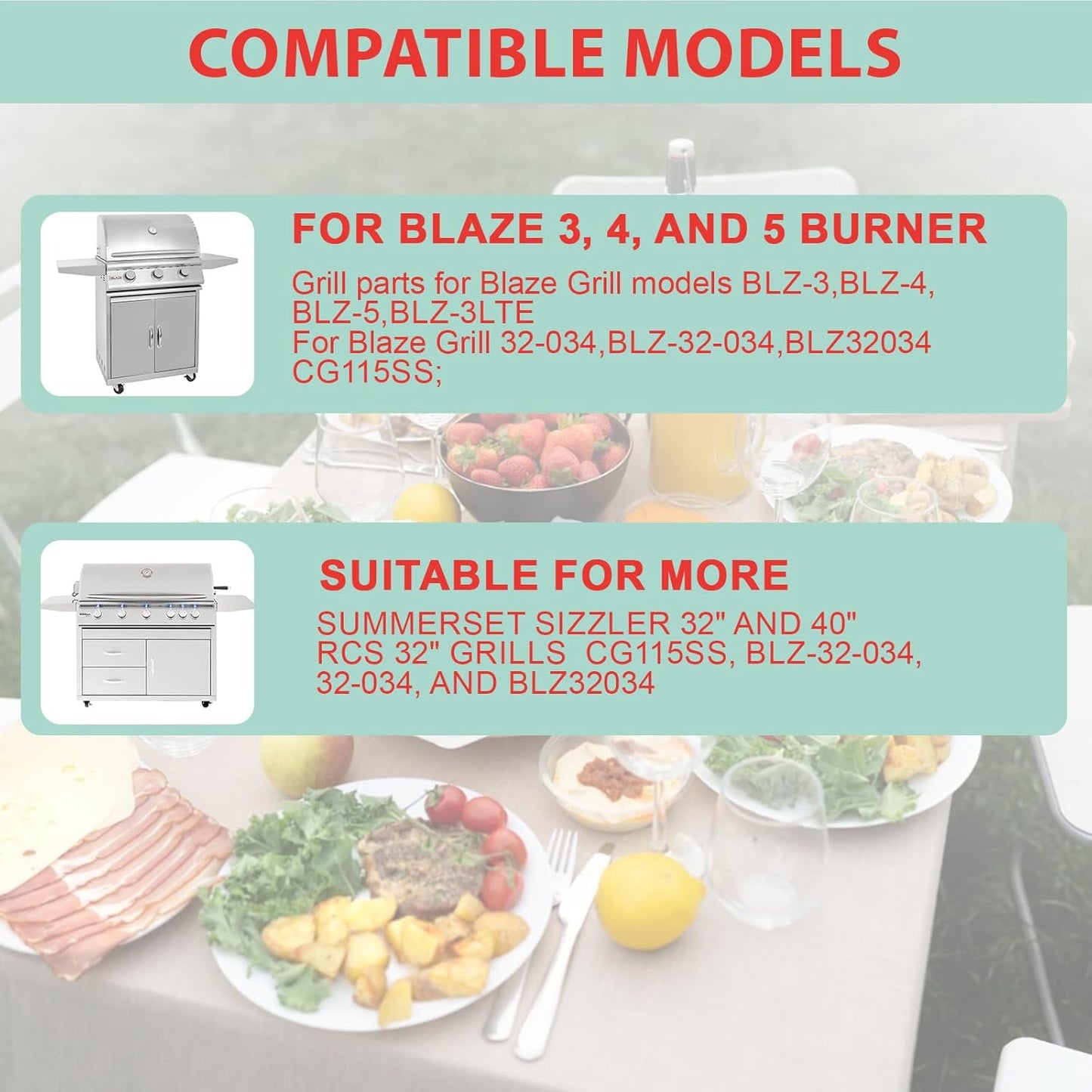 Half Size Griddle Insert for Blaze Grills 3, 4, 5 Burner Natural Gas Grill, Carbon Steel Flat Top Griddle Plate for Summerset Sizzler 32" & 40" and AOG 24'' T Series, RCS 32" Grill, 17.9''L x 14.5''W