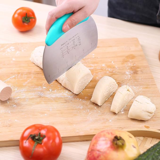 1 pcs Dough Pastry Scraper Chopper/Stainless Steel Dough Scraper Cutter - Image 4