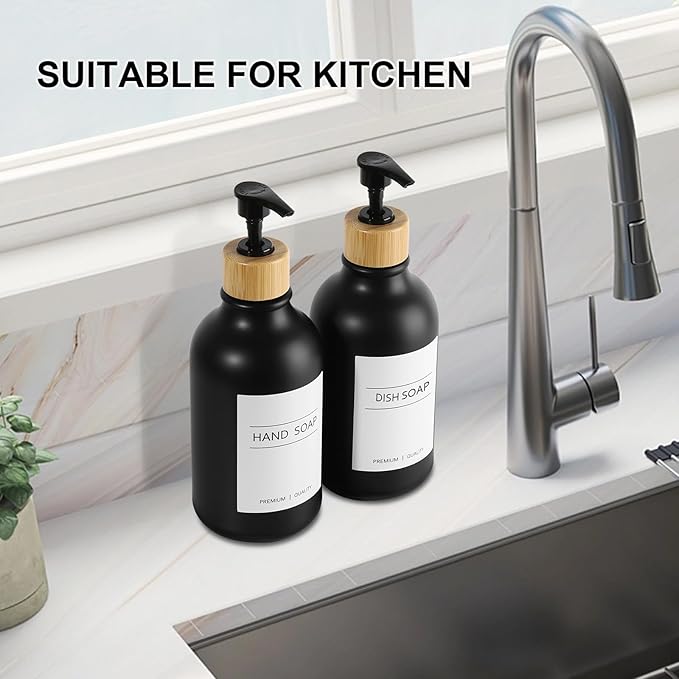 KASUNTING Hand Soap Dispenser Bathroom, 17 Fl Oz Plastic Hand and Dish Soap - Image 6
