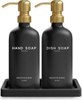 Luxury Glass Hand and Dish Soap Dispenser Set by Brighter Barns by BrighterBarns