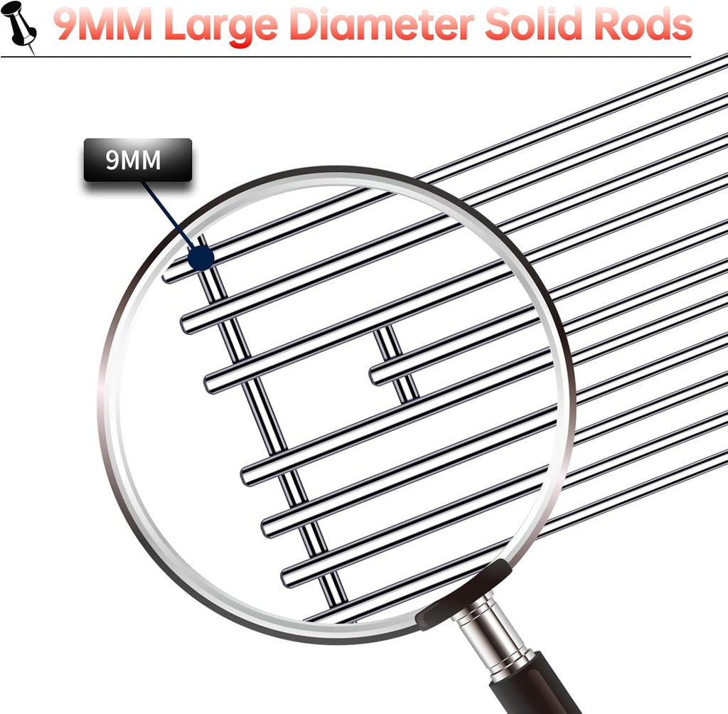 9MM 16517 Grill Grates Replacement for Bull Grill Replacement Parts, BBQ Bull Brahma 5 Burner 57568, 57569, 57568CE, 19” Lion Premium 40” 4 Burner L90000, 90000, 65073 Stainless Steel Grids