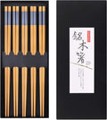 GLAMFIELDS Reusable Chopsticks Japanese Natural Bamboo Classic Style 5 Pairs by GLAMFIELDS
