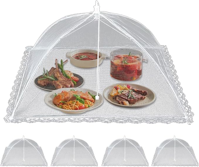 5 PACK Food Covers for Outside Mesh, Picnic Essentials by Unknown