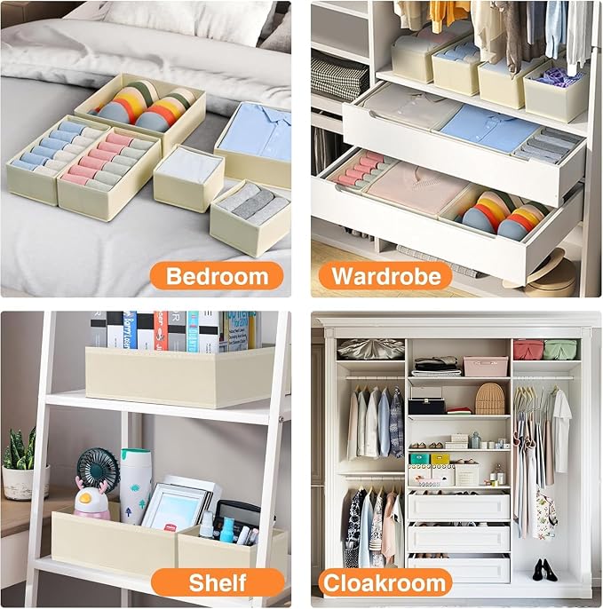 DIMJ Drawer Organizer Clothes 12 Pack - Image 7