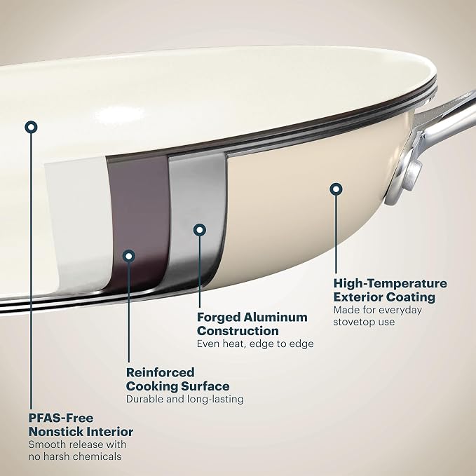 Pyrex 2-Piece Ceramic Cookware Grill & Fry Pan Set - Image 6