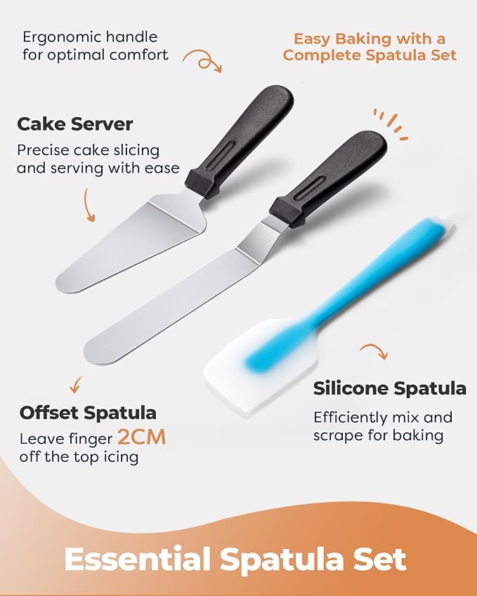 Kootek Aluminium Cake Turntable Set, Baking Tools - Image 5