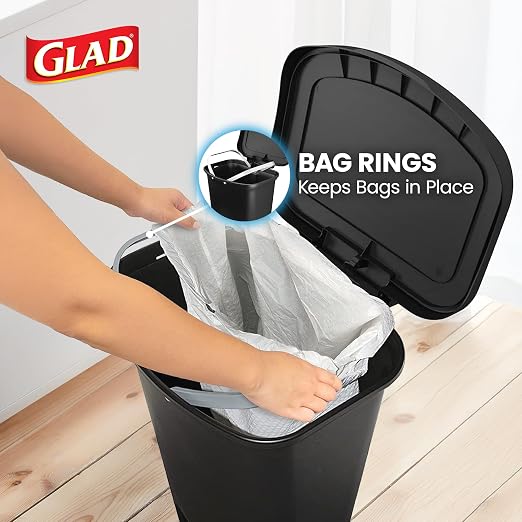 Glad 13 Gallon Trash Can | Plastic Kitchen Waste Bin - Image 5