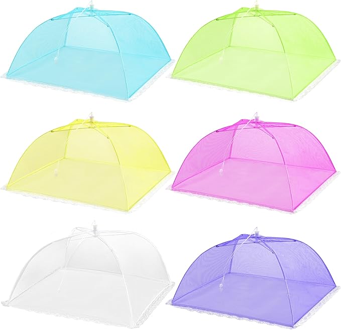 HBlife 6 Pack Colored Pop-Up Mesh Food Cover Tent by HBlife