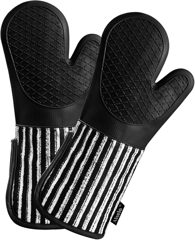Alselo Silicone Oven Mitts Heat Resistant 932℉ by Alselo-Enjoyahealthylife