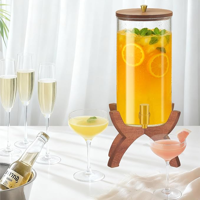 Glass Drink Dispenser, 1.5 Gallon Beverage Dispenser - Image 7