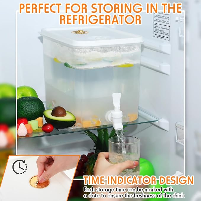 Domensi 8 Pack 2 Gallon Drink Dispenser - Image 5