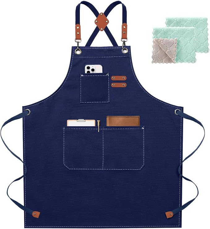ZOMAO Chef Apron for Women Men by ZOMAO