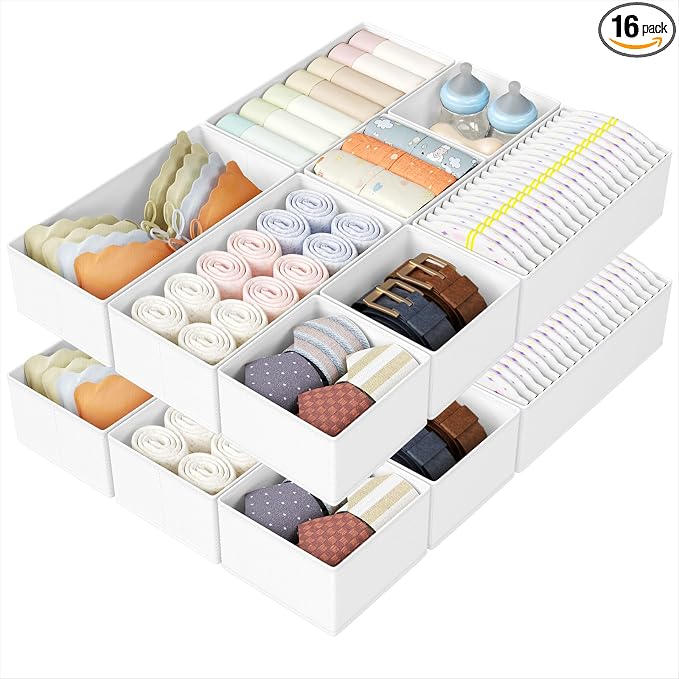 DIMJ Drawer Organizers Clothes, Fabric Closet Organizers and Storage, Shallow by DiMJ