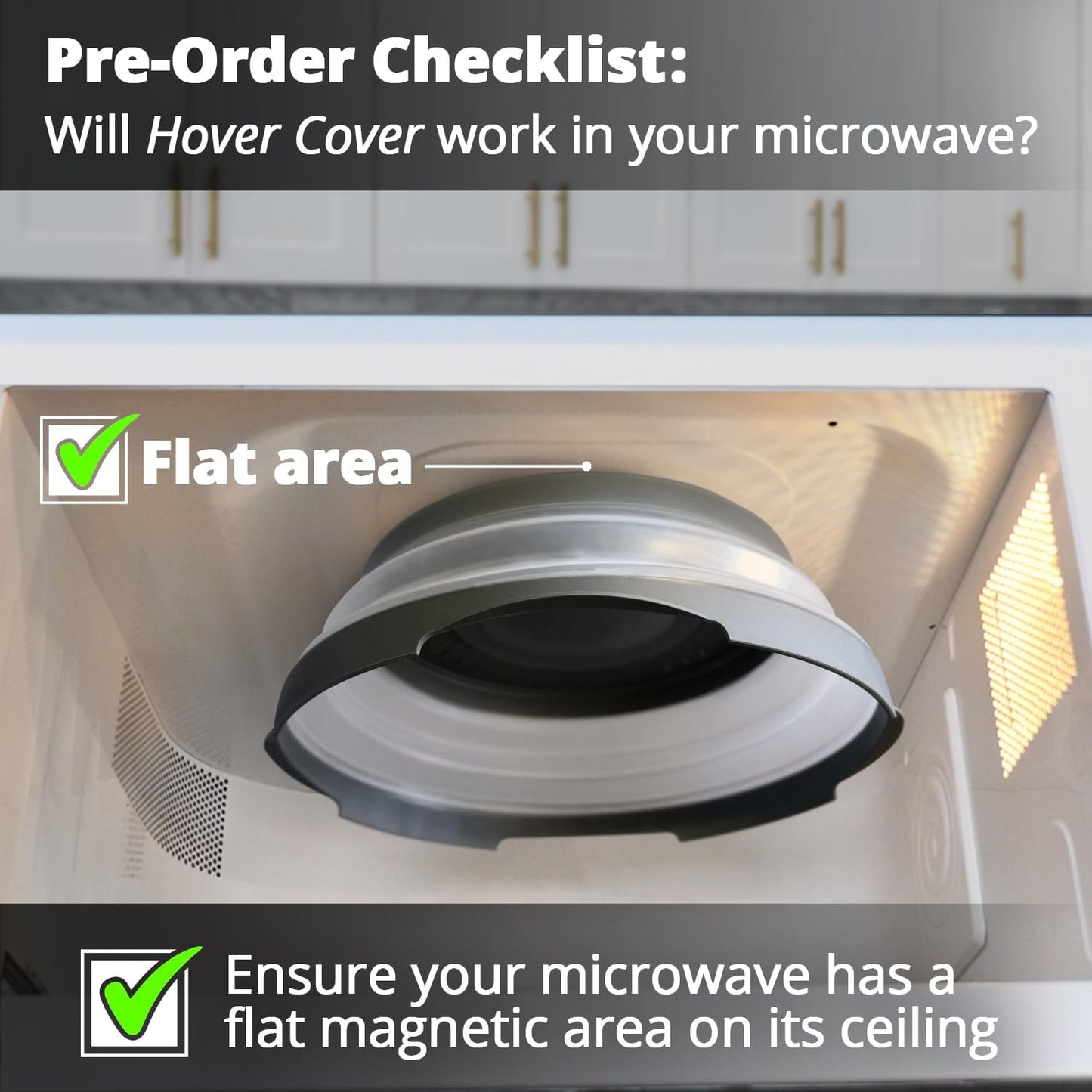 2.0 Magnetic Microwave Splatter Cover, Collapsible 12-Inch BPA-Free Food Lid with Upgraded Magnets, Vented Plate Guard, Dishwasher Safe, Space-Saving Magnetic Storage - Gray 2-Pack