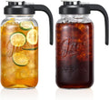 Set of 2, Glass Pitcher with Lid by AOZITA