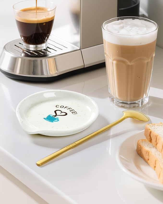 FANGSUN Coffee Spoon and Rest Set, Mini Spoon Holder - Image 3