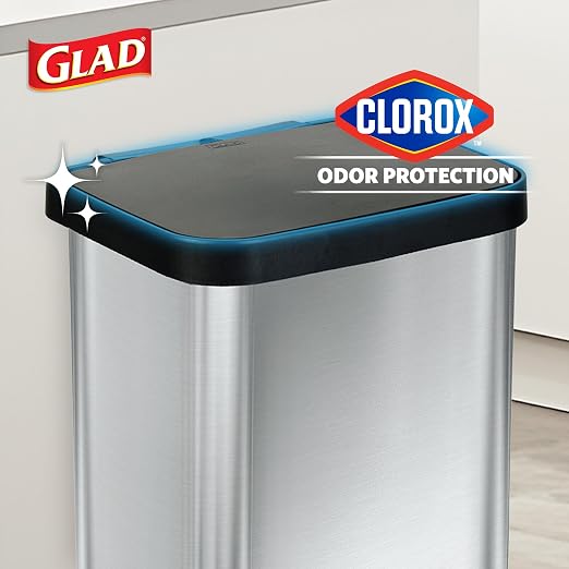 Glad Stainless Steel Step Trash Can - Image 3