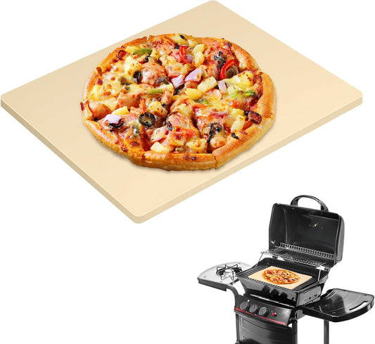 Extra Large Pizza Stone 22" x 14",Cooking Stone for Grill Rectangular, Baking Pizza Stone for bread, Ideal for Grilling Baking Several Sizes of Pizzas