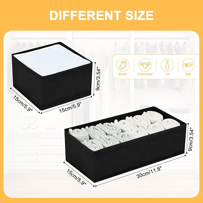 DIMJ Drawer Organizers, Foldable Closet Drawer Organizer, Dresser Drawer - Image 2