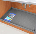 SIKADEER 19" x 19" Under Sink Mat Waterproof, Silicone Mat Kitchen Drawer Shelf by SIKADEER