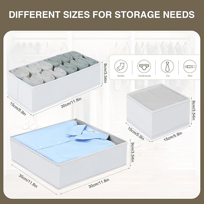 DIMJ Drawer Organizer Clothes 15 Pack - Image 3