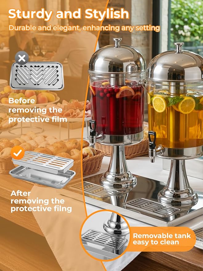 Beverage Dispenser for Parties 4.5 Gallon, Stainless Steel Drink Dispenser - Image 5
