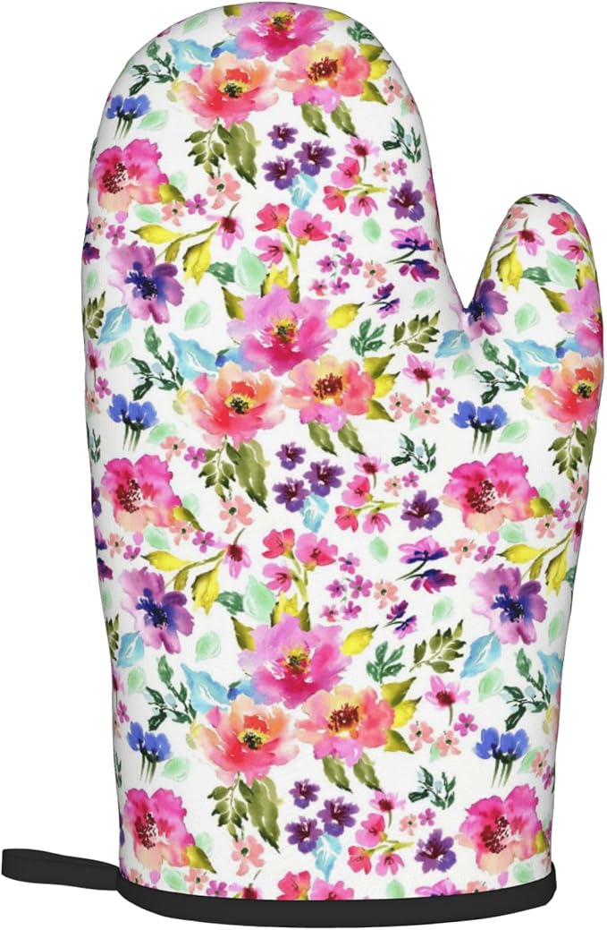 Floral Oven Mitts and Pot Holders Sets Spring Summer Kitchen Mitts Colorful - Image 8