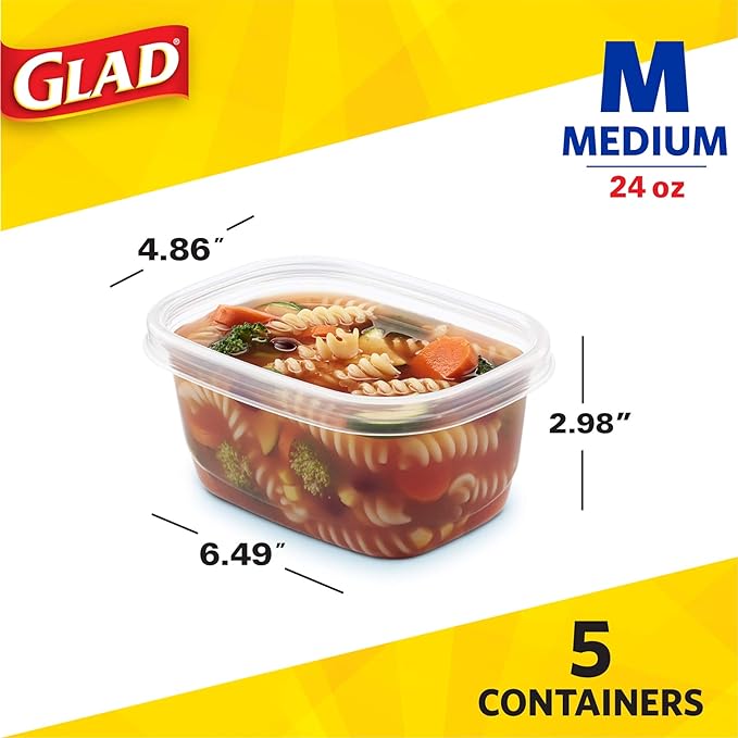 Glad GladWare Medium Rectangle Food Storage Containers - Image 6