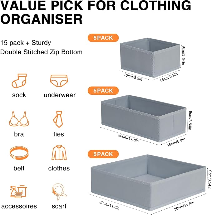 DIMJ Drawer Organizer 15 Pack - Image 2