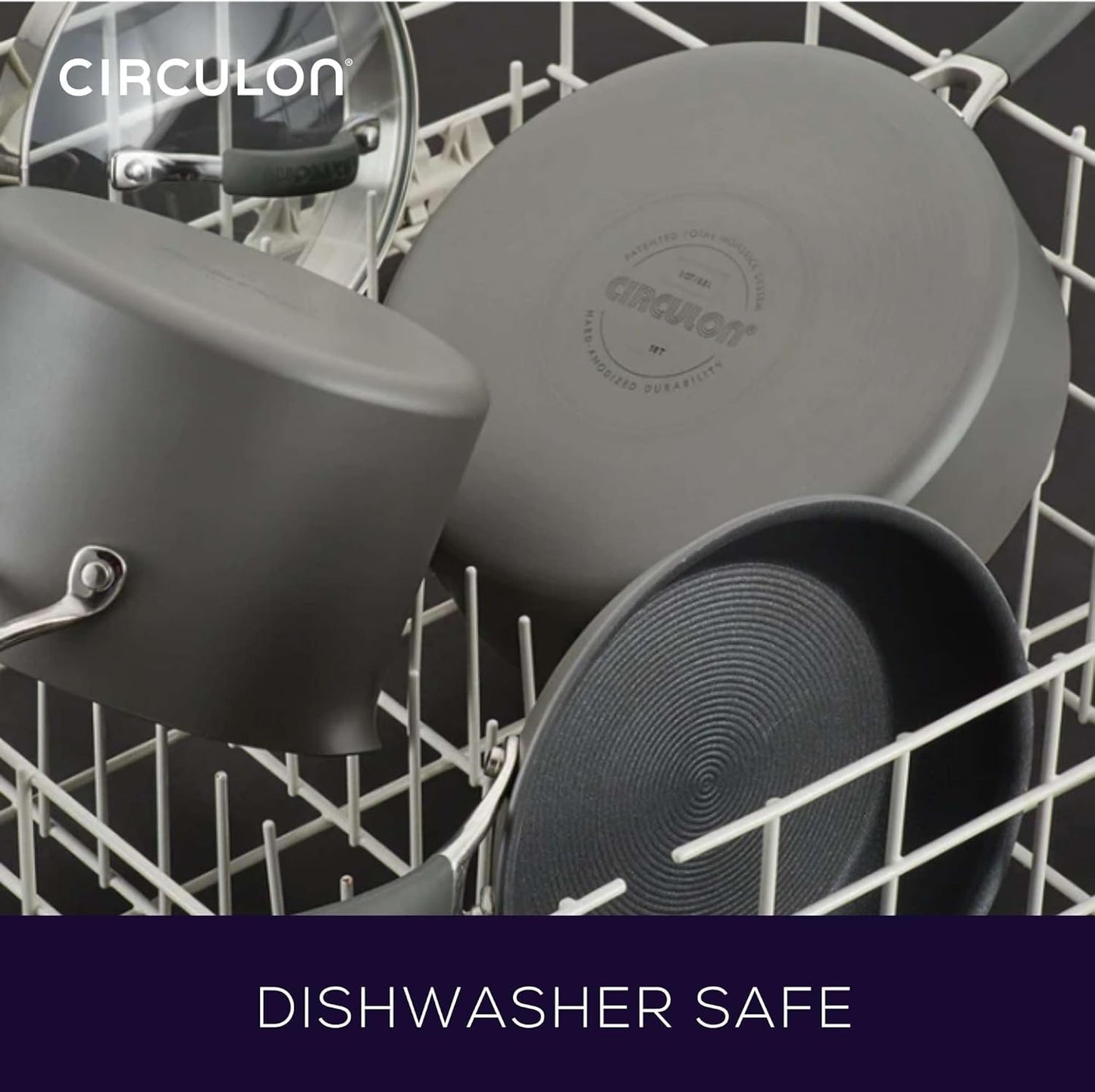 Circulon 83905 Radiance [hard anodized] Nonstick Frying pan set / Skillet Set - 8.5 Inch and 10 Inch, Gray