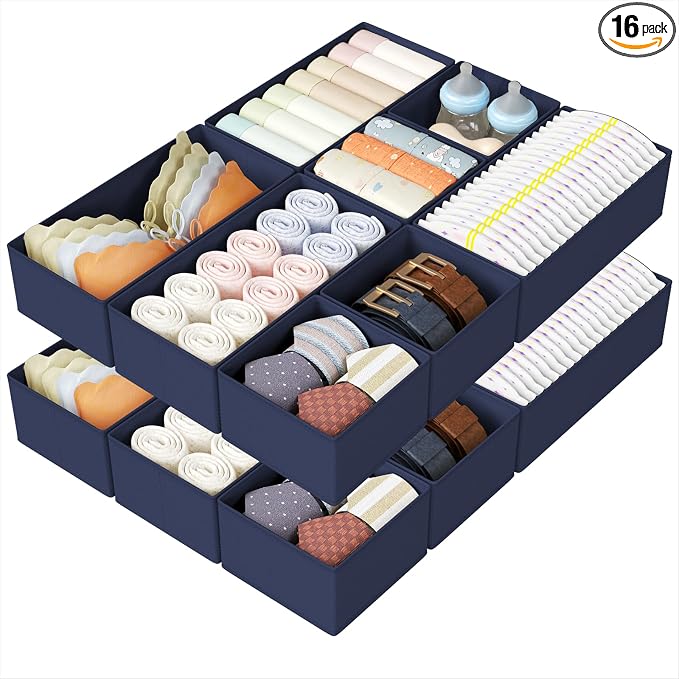 DIMJ Drawer Organizers Clothes, Fabric Closet Organizers and Storage, Shallow by DiMJ