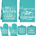 Sratte 6 Pcs Kitchen Decor Accessories Set Farmhouse Towels Pot Holders Oven by Sratte