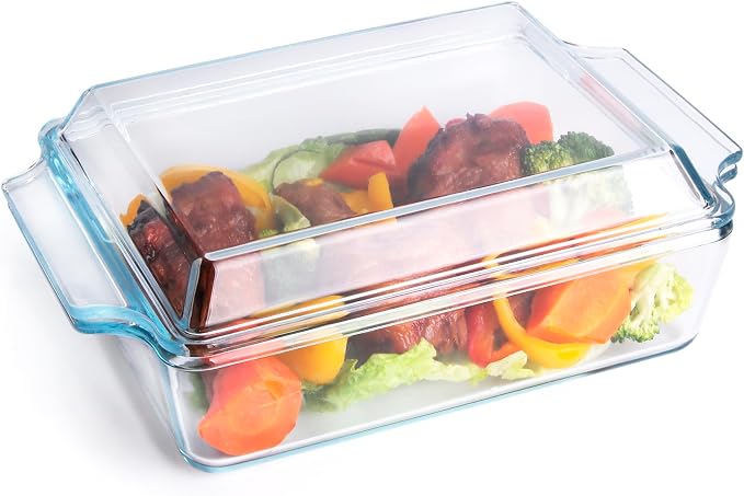 Rectangular Tempered Glass Casserole Dish, Tempered Glass Baking Dish by HUSANMP