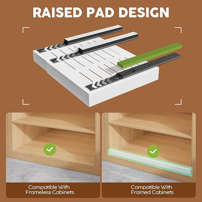 Seinloes 1 Pack Expandable Pull Out Cabinet Organizer 21" Deep - Image 2