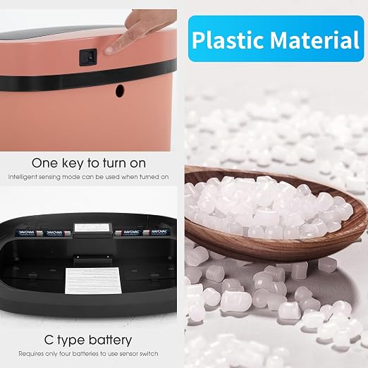 BestOffice | 13 Gallon Plastic Trash Can - Image 3
