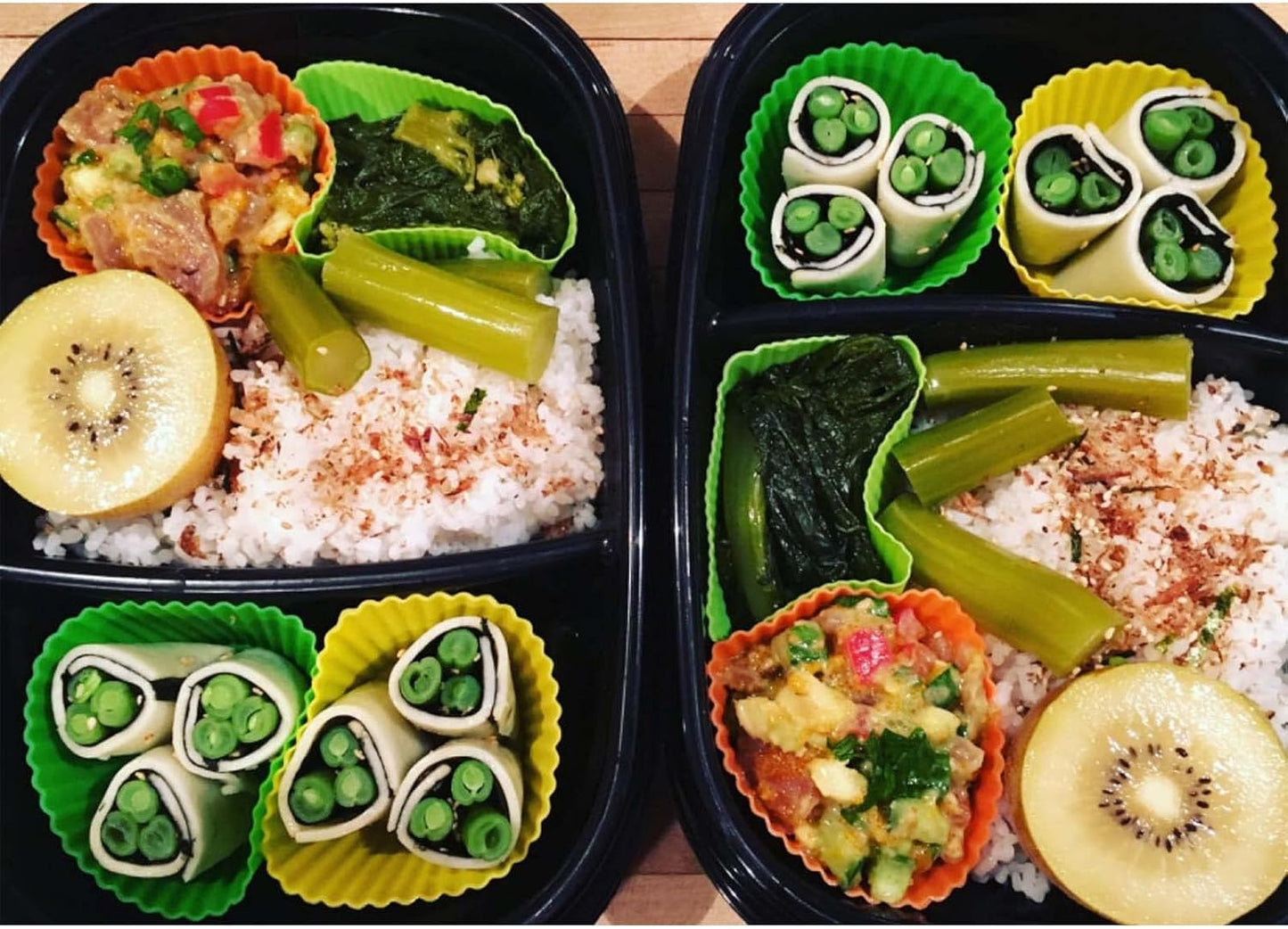 XANGNIER 40 Pcs Silicone Lunch Box Dividers,Reusable Lunch Bento Box Accessories for Kids,Lunchbox Supplies Accessories,Back to School Lunch Essentials,Silicone Cupcake Liners,Muffin Cups