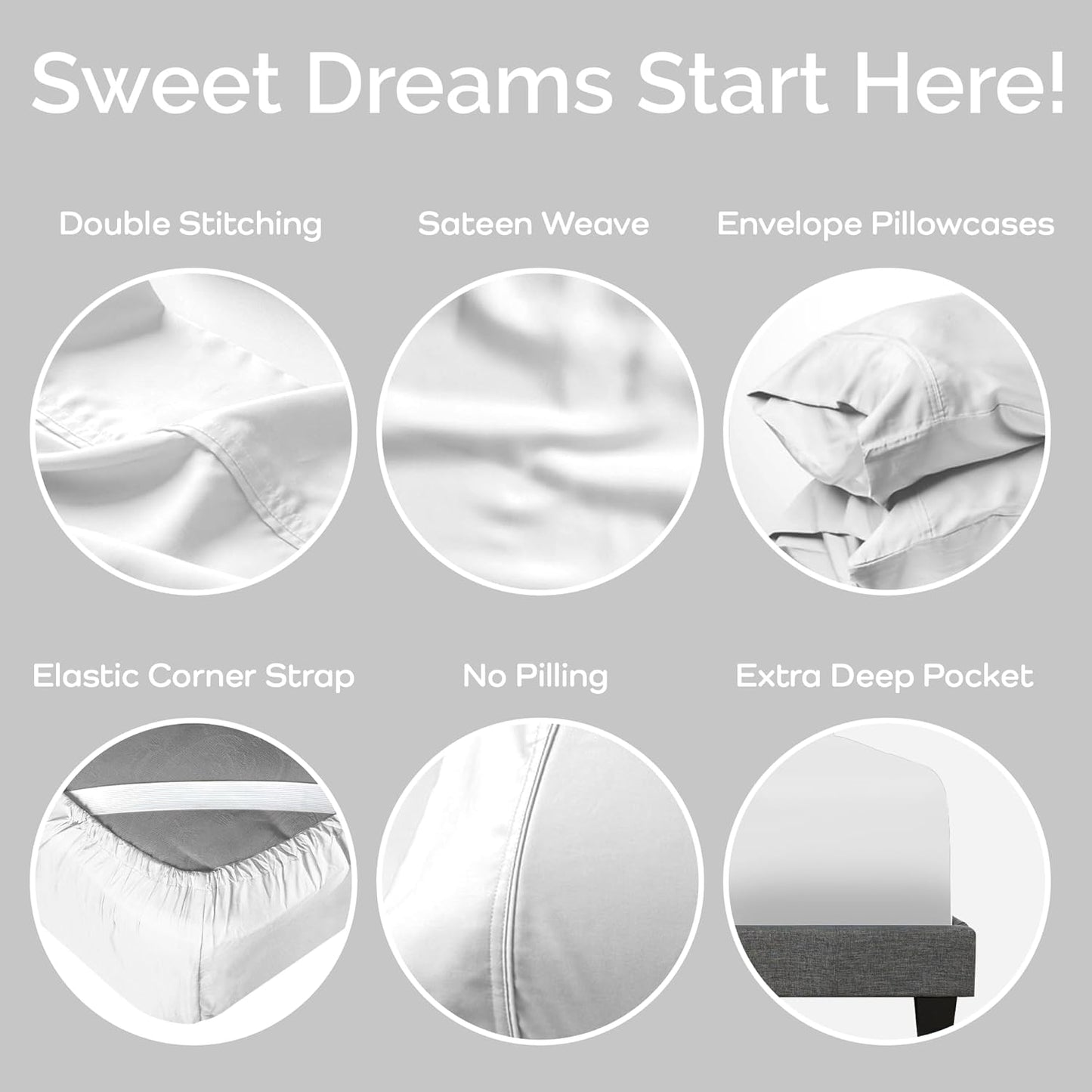 100% Viscose from Bamboo Sheets California King Size, Super Soft Bedding Set, 4PC Cooling Sheets for Hot Sleepers, Vegan Silk Moisture Wicking, Organically Grown Bedsheet, White - 72" x 84"