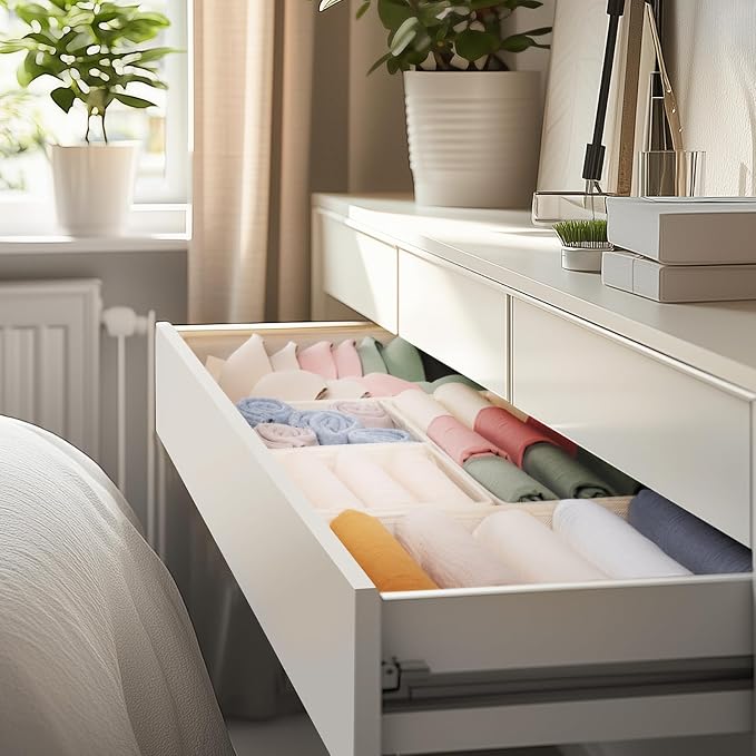 Criusia Drawer Organizer Clothes, 10 Pack Dresser Organizer - Image 8