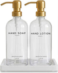 Luxury Glass Soap Dispenser Bathroom Set by Brighter Barns by BrighterBarns