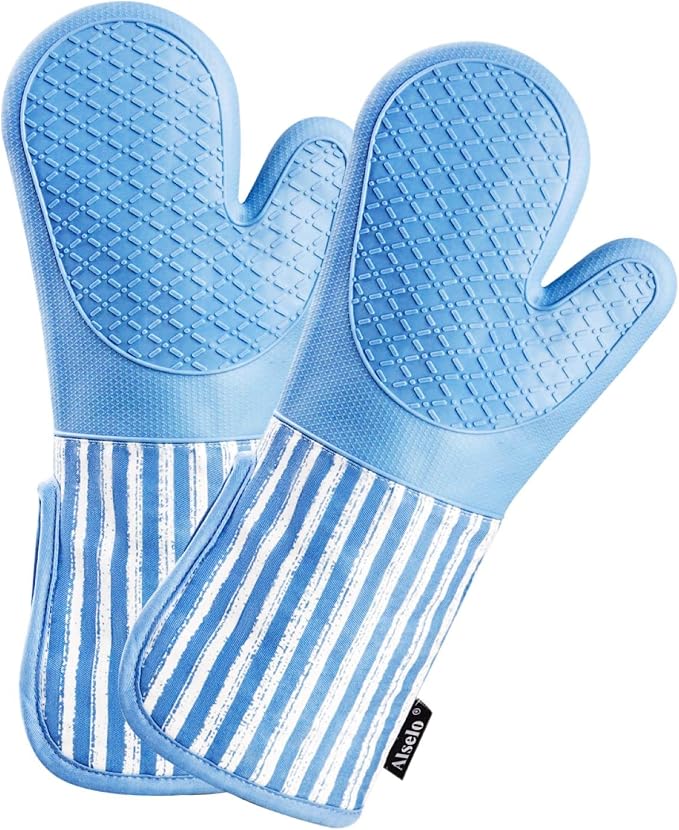 Alselo Silicone Oven Mitts Heat Resistant 932℉ by Alselo-Enjoyahealthylife