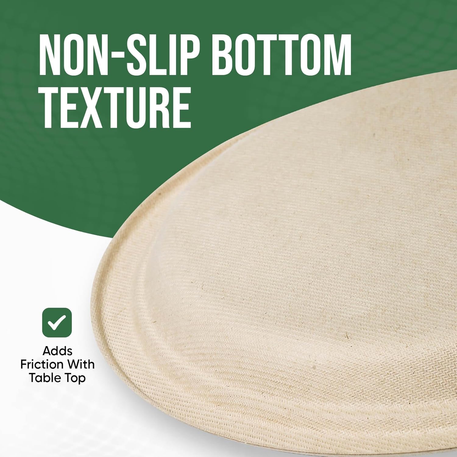 9 Inch Compostable Paper Plates (100 Pack) - Eco-Friendly Disposable Dinnerware for Parties, Microwavable & Water/Oil Resistant - 100% Biodegradable Heavy Duty Brown Plates for Events, Picnics