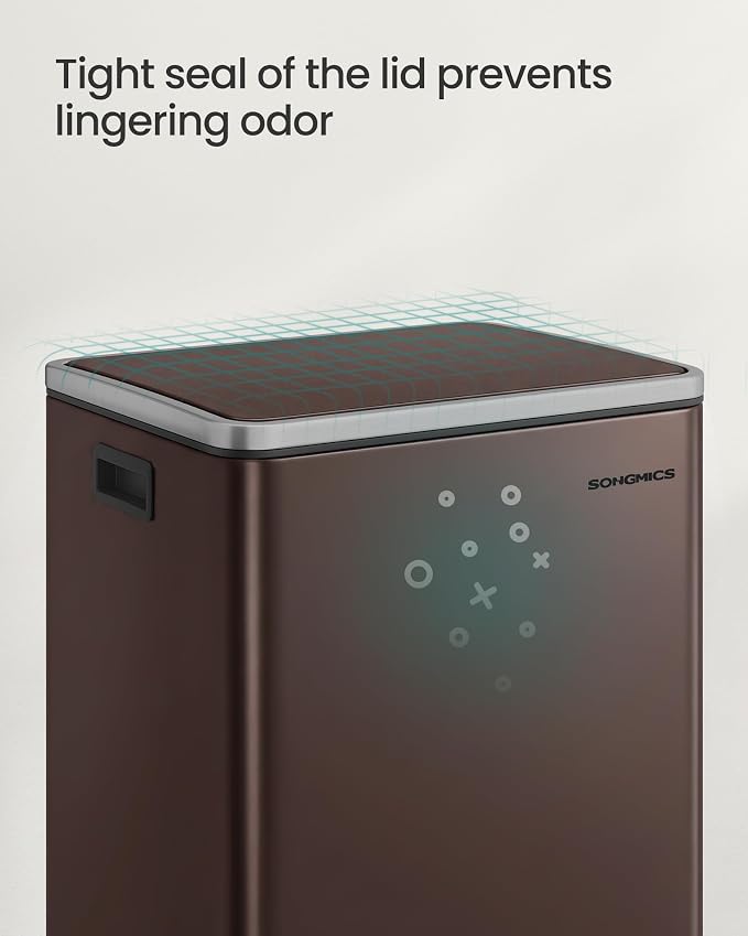 SONGMICS Trash Can, 13-Gallon Gabbage Can, - Image 7