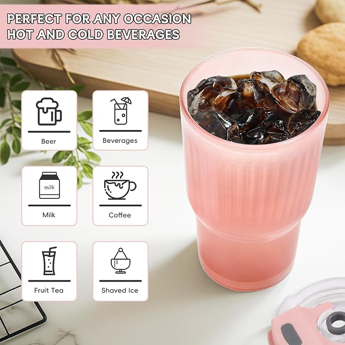 Iced Coffee Cups with Lids: Coffee Bar Accessories - Image 3
