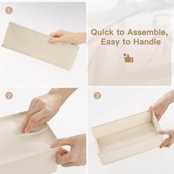 Criusia Drawer Organizer Clothes, 14 Pack Dresser Organizer - Image 8